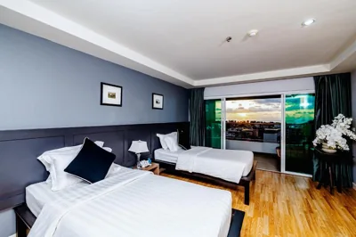 海の眺望付きデラックス・ダブルまたはツインルーム — Casa Del M Patong Phuket